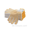 Hespax Nicht-Slip 7G PVC gepunktete Strickhandschuhe